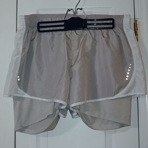 NYL Sport Athletic shorts  2 in 1  gray  Sz XL